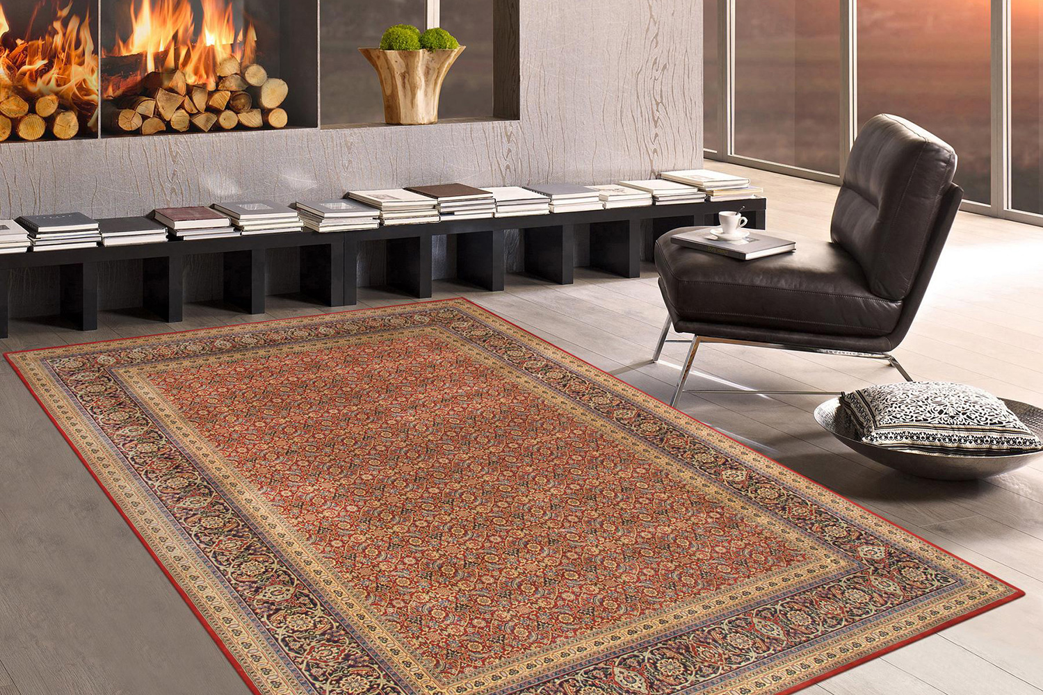 Pasargad - Tabriz Collection Hand-Knotted Lamb's Wool Area Rug HERATI