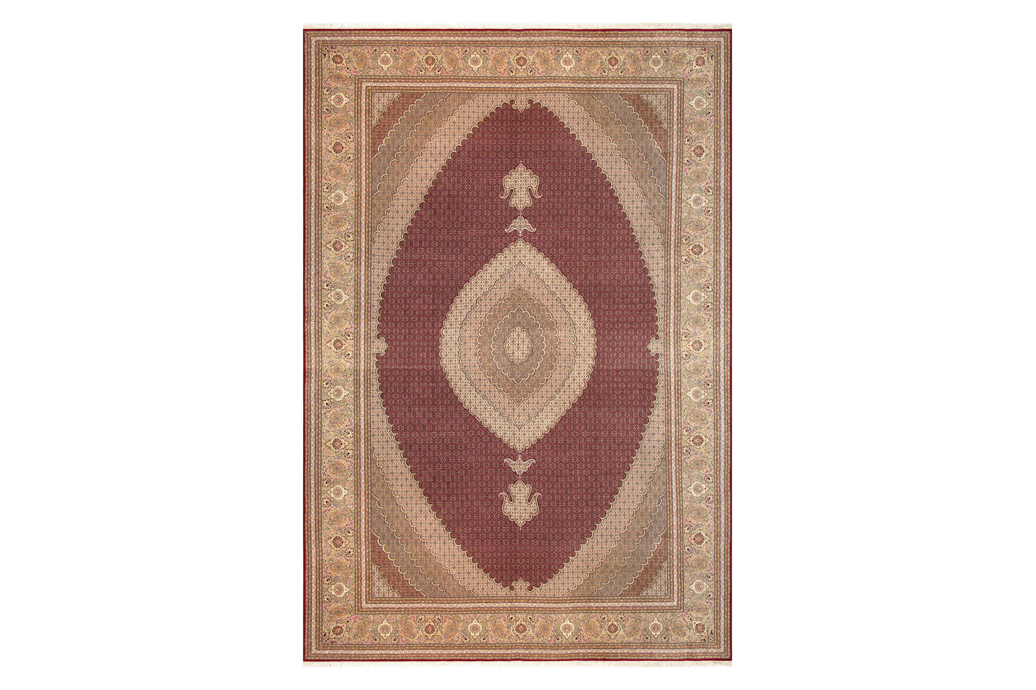 Pasargad - Tabriz Collection Hand-Knotted Silk and Wool Area Rug MAHI