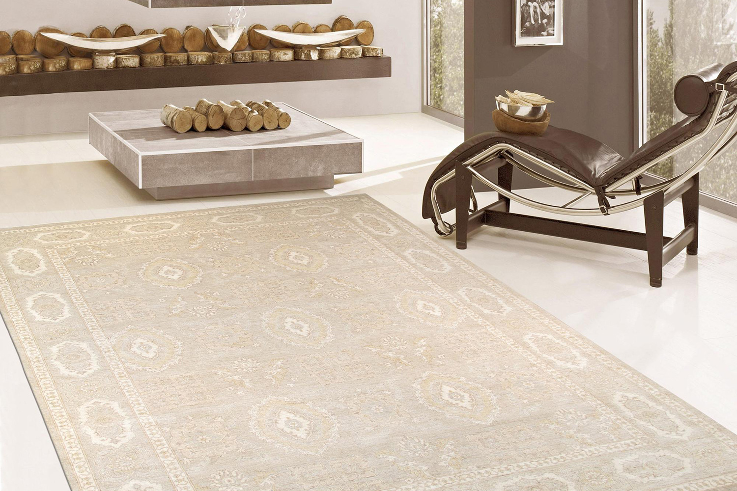 Pasargad - Ferehan Collection Hand-Knotted Wool Area Rug 104'' x 141'' (N-2017-D 9X12)