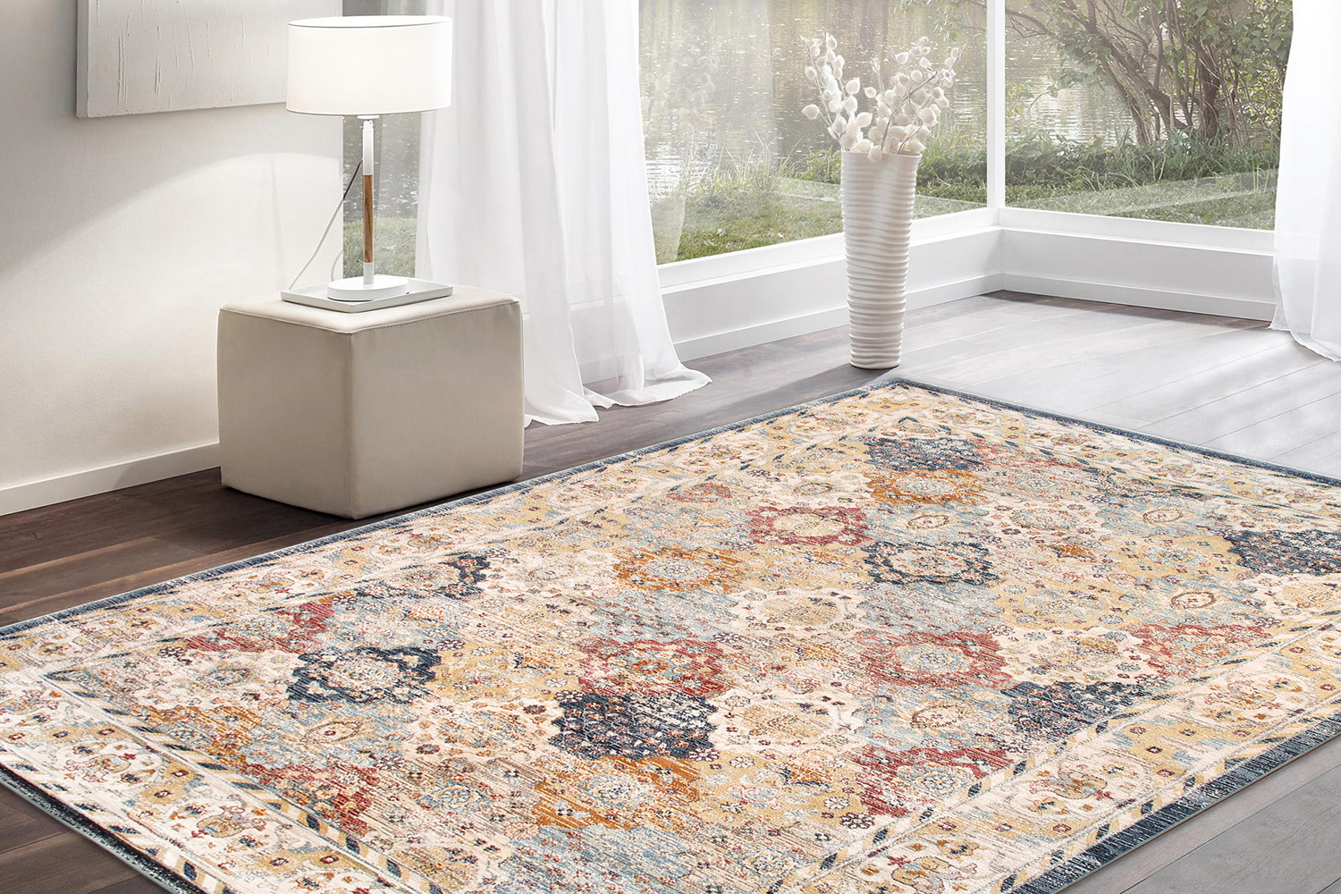 Pasargad Heritage Design Power Loom Beige Area Rug (PFH-07 9X12) - 105'' x 141''