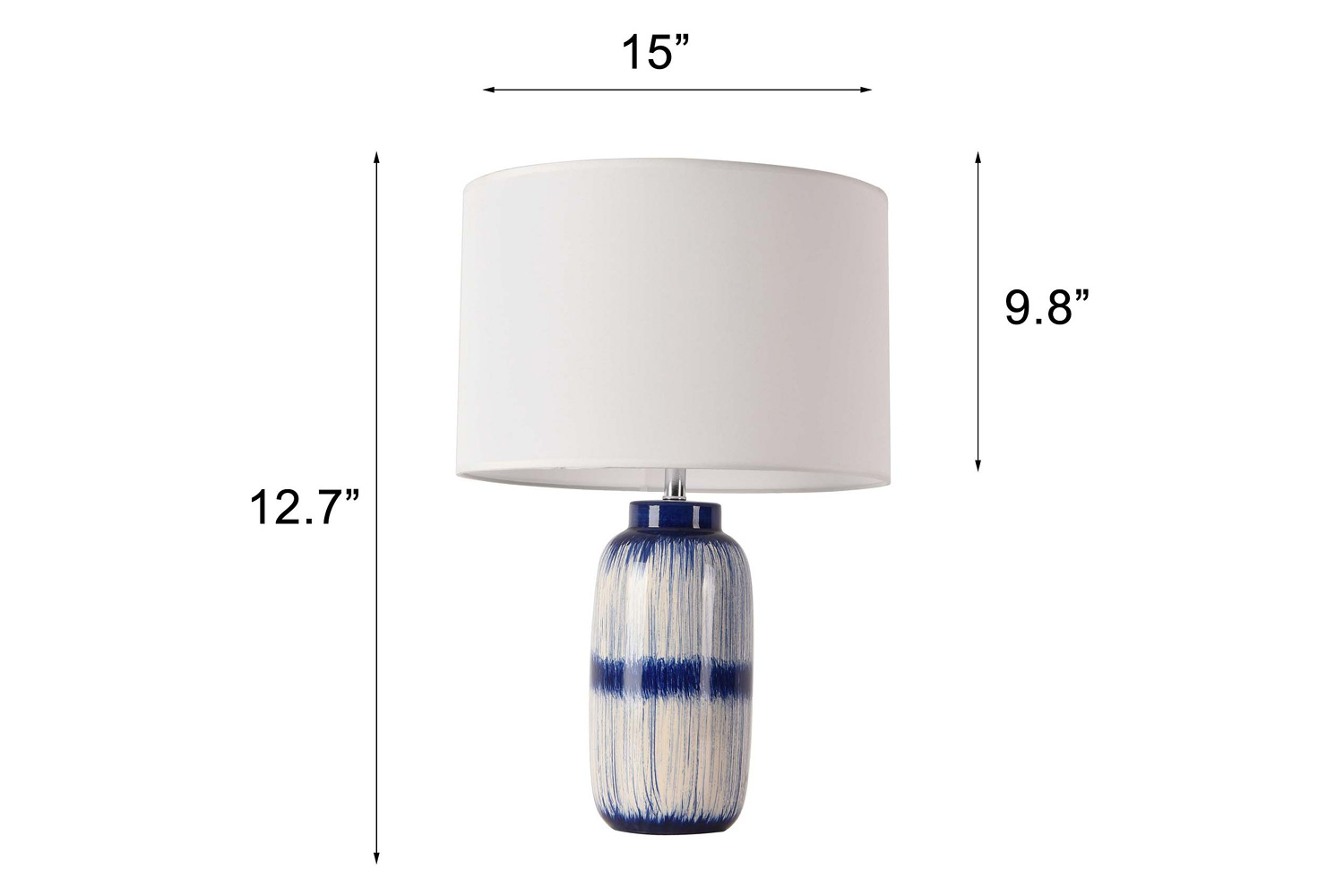Pasargad - Garcia Collection Metal and Ceramic Table Lamp Lights