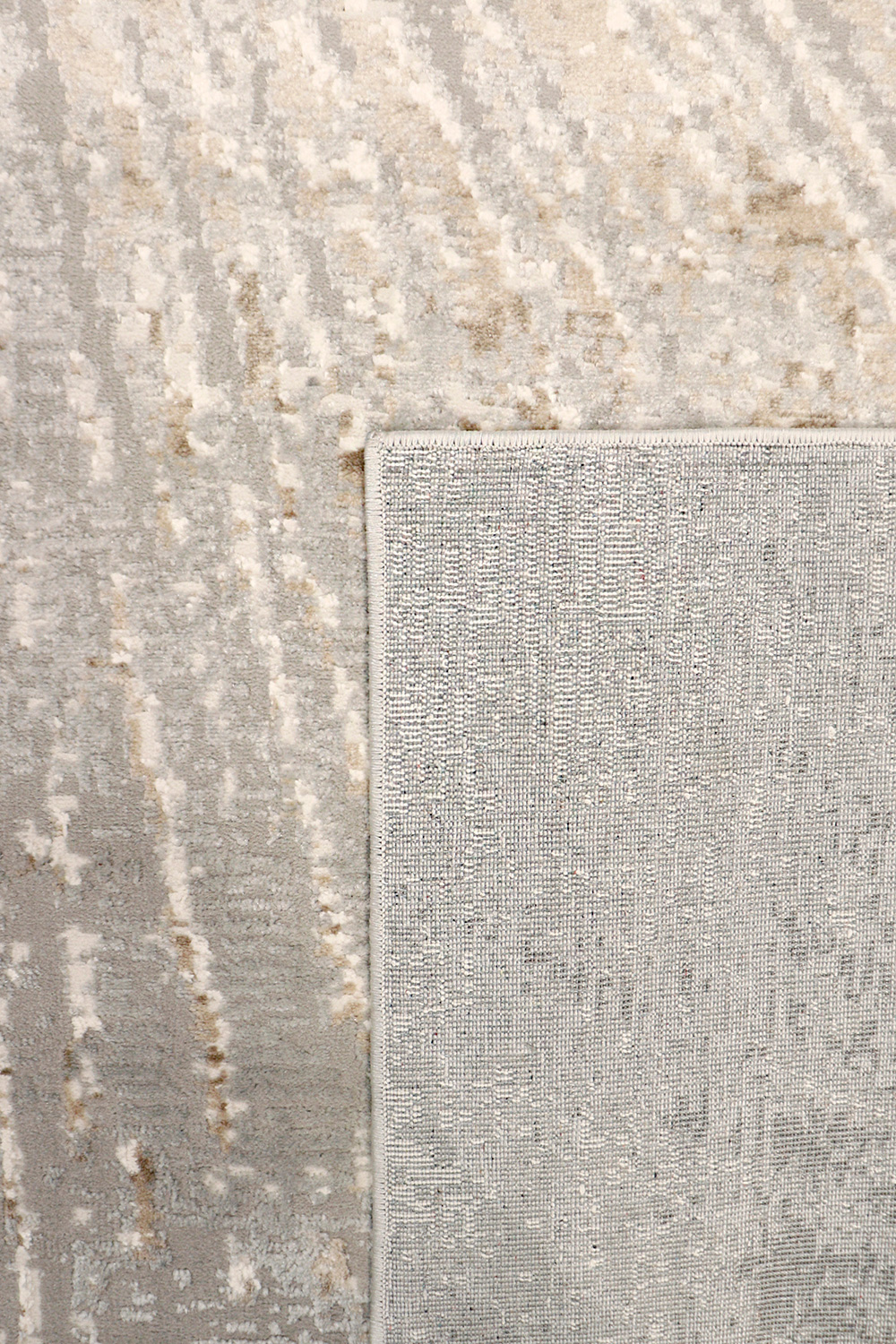 Pasargad Starburst Design Power Loom White Area Rug (PL-694C 4X6) - 48'' x 72''