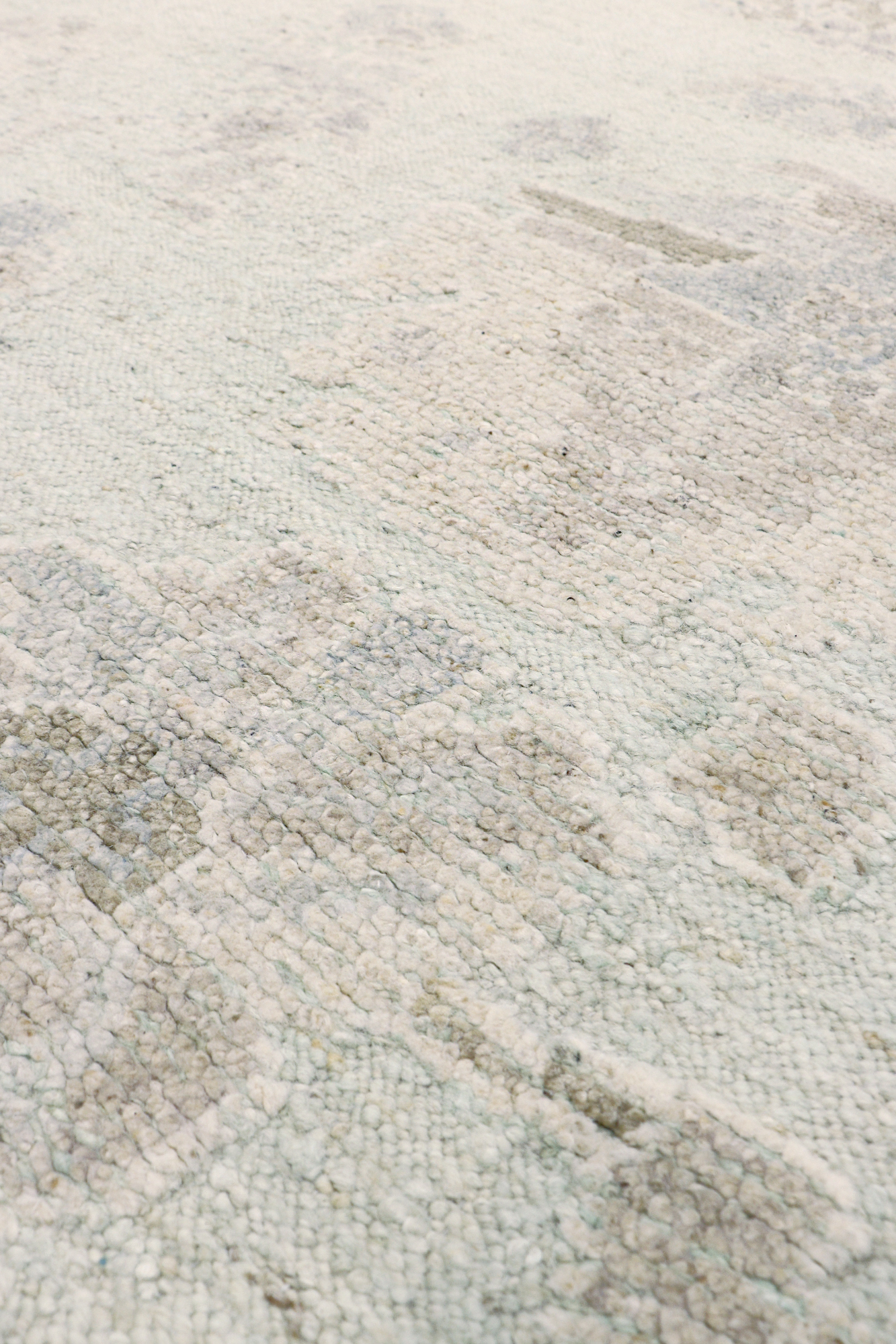 Pasargad - Oushak Collection Hand-Knotted Wool Area Rug in Aqua, 111" x 143" (PLO-58 9x12)