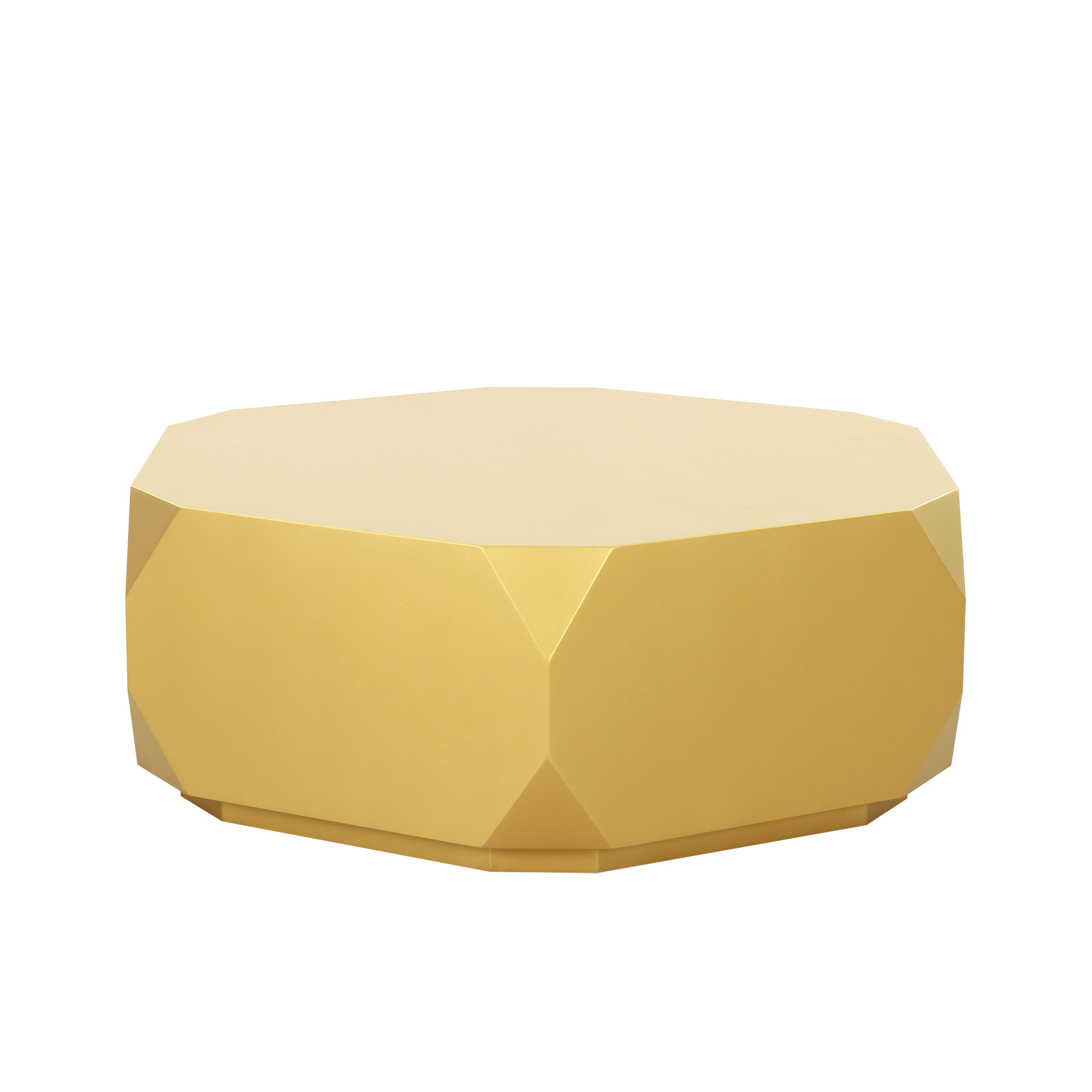 Pasargad - Selva Round Coffee Table in Gold, Wood