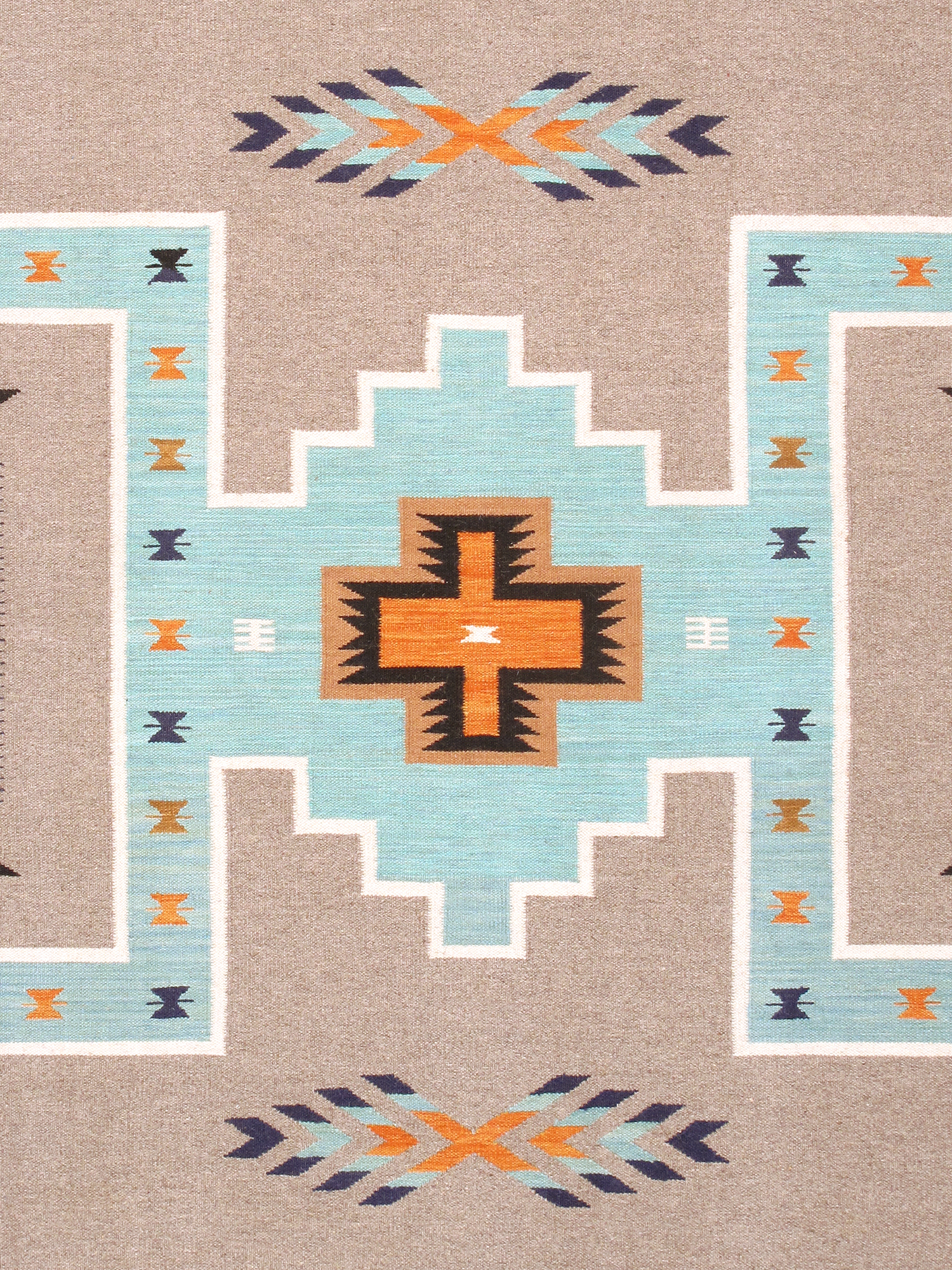 Pasargad - Tuscany Collection Flatweave Wool Area Rug in Mocha/Taupe, 98" x 120" (PNT-312 8x10)
