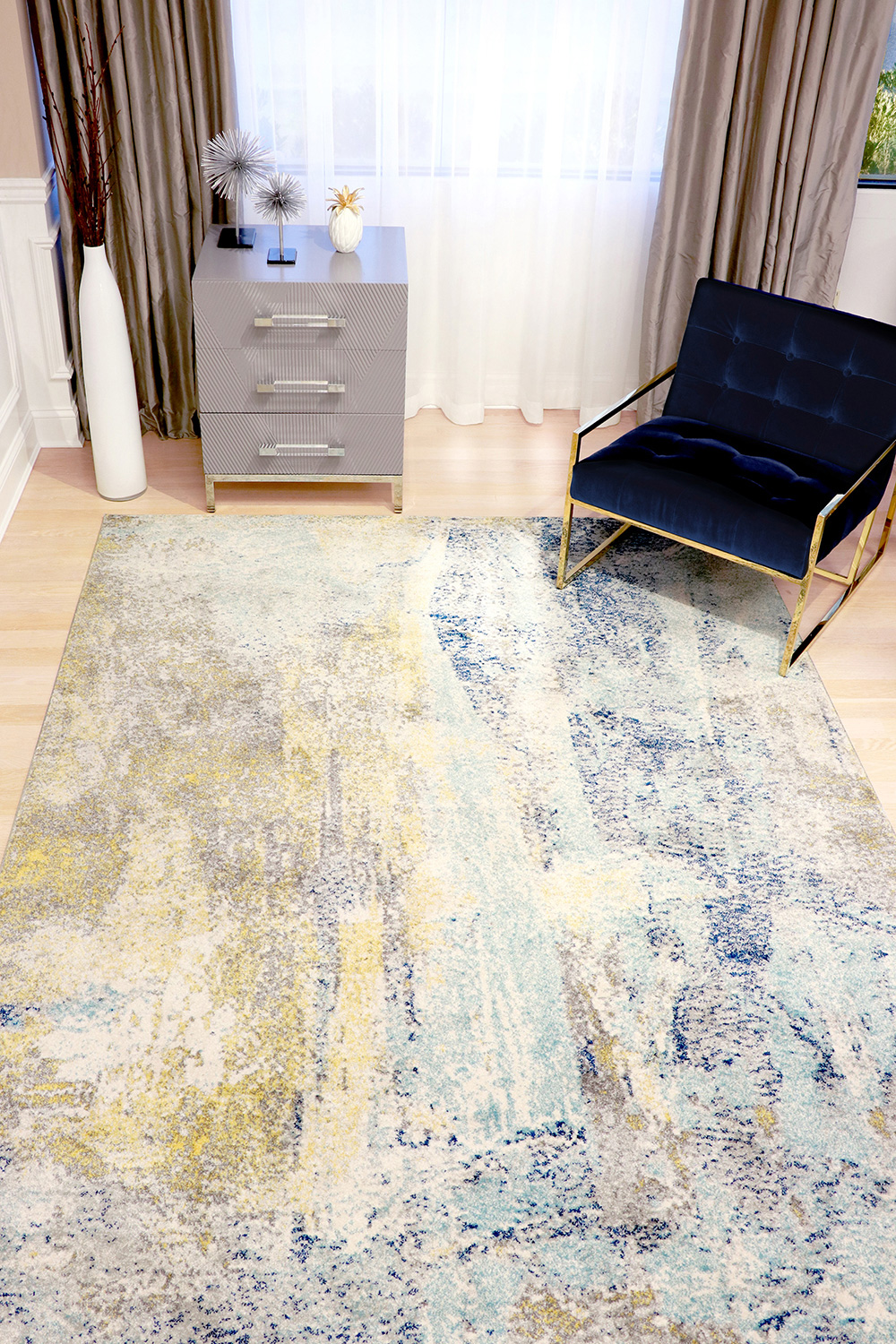 Pasargad Chelsea Design Power Loom Area Rug (PRC-5588BS 8X10) - 96'' x 120''