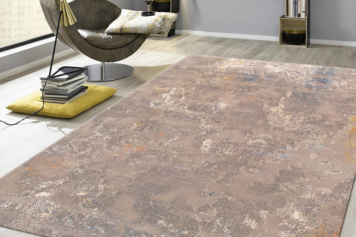 Pasargad - Modern Collection Hand-Tufted Silk and Wool Area Rug 110'' x 147'' (PRJ-22 9X12)
