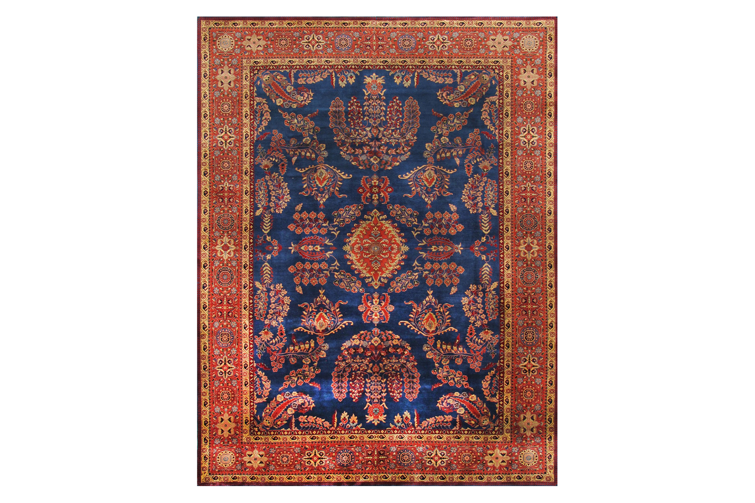Pasargad - Peacok Thrn Sarouk Collection Hand-Knotted Lamb's Wool Area Rug PS-2