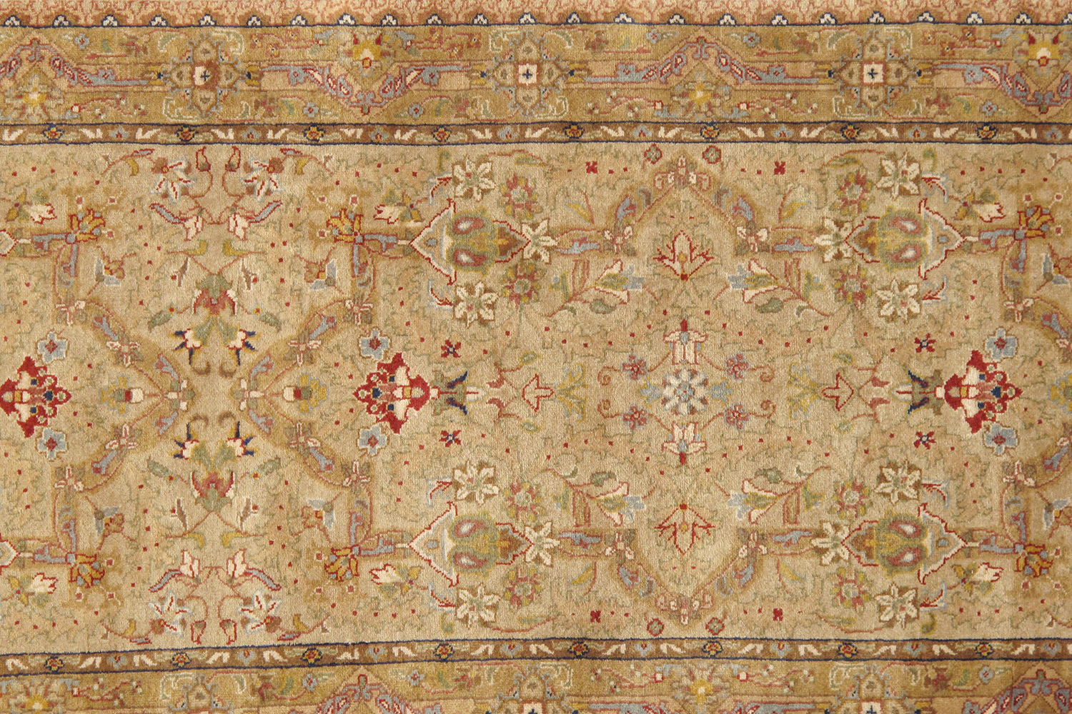 Pasargad Tabriz Collection Traditional Hand-Knotted Lamb's Wool Runner Rug (PS-20 2.09X13) - 33'' x 156''