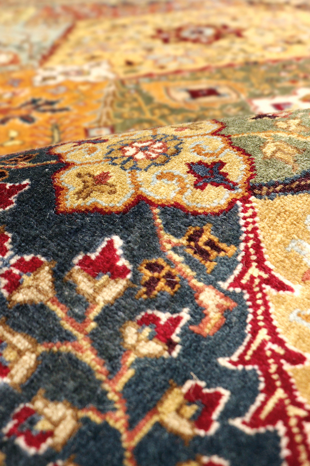 Pasargad Tabriz Collection Hand-Knotted Lamb's Wool Area Rug (PSK-2 RED 6X6) - 72'' x 72''
