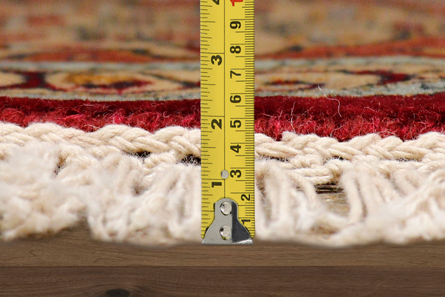 Pasargad Tabriz Collection Hand-Knotted Lamb's Wool Area Rug (PSK-2 RED 6X6) - 72'' x 72''