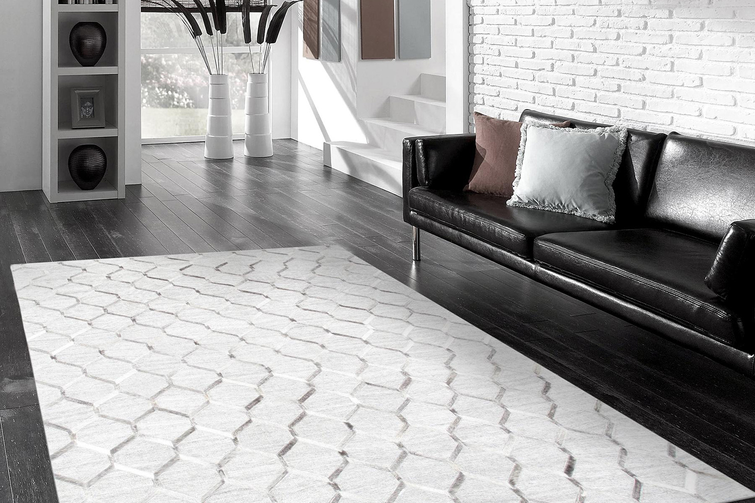 Pasargad Hand-Loomed Cowhide Area Rug (PTX-3284 5X8) - 60'' x 96''