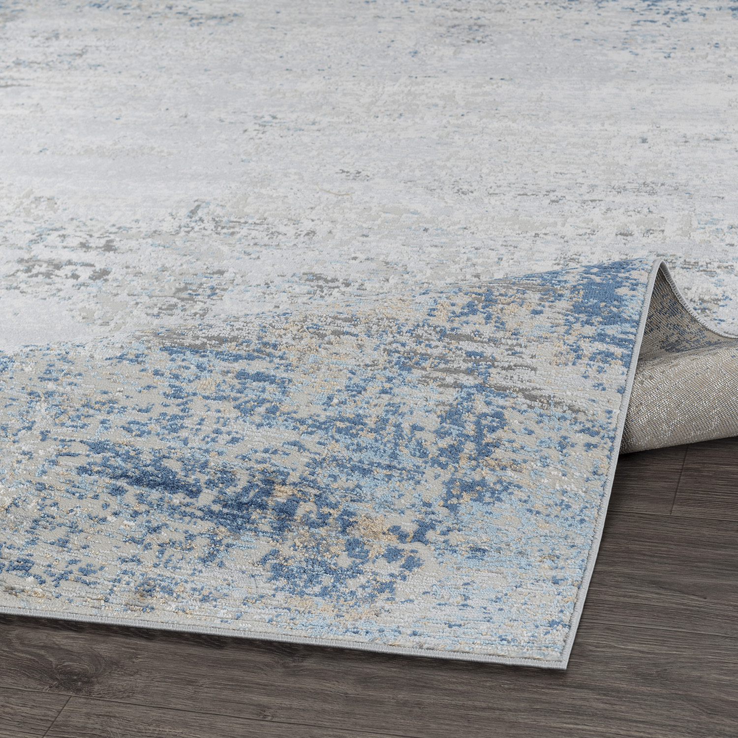Pasargad Stella Collection Power-Loomed Polypropylene/Polyester Area Rug - L. Gray/Beige, 93" x 117" (pvha-41 8x10)