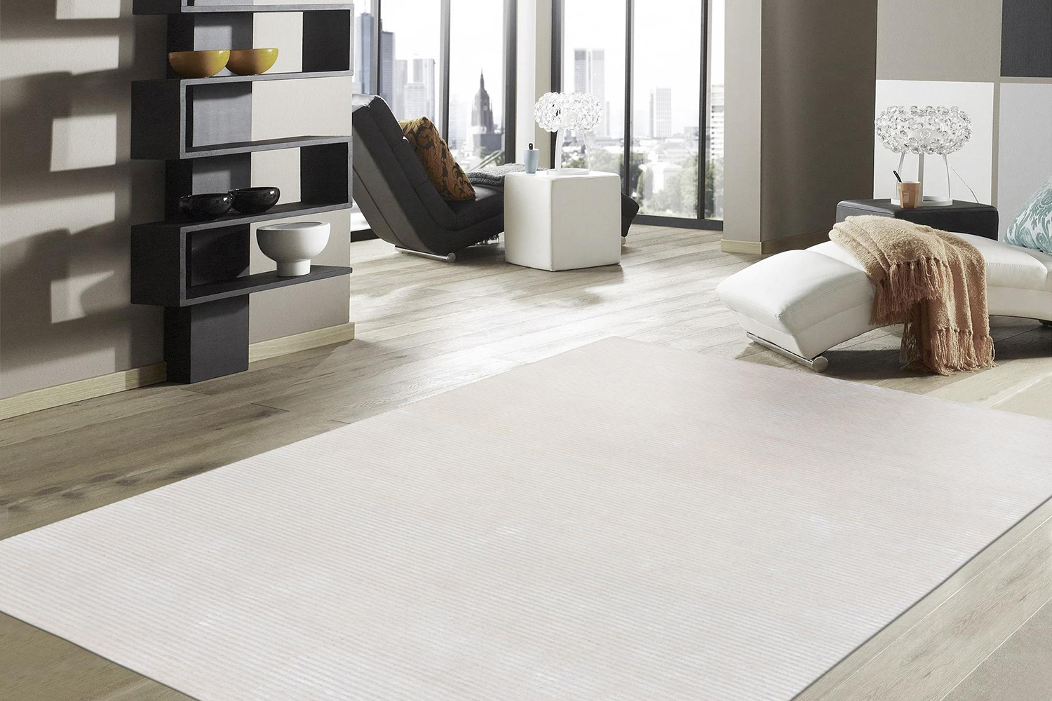Pasargad Edgy Collection Hand-Tufted Beige/Beige Bamboo Silk and Wool Area Rug (PVNY-1 10X14) - 117'' x 165''