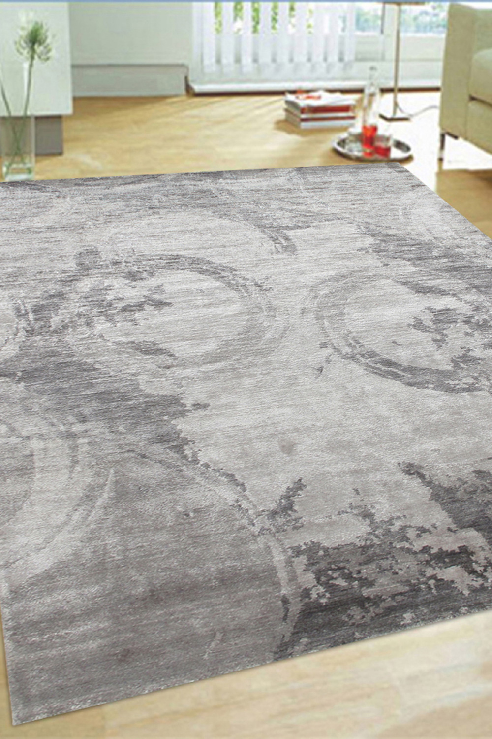Pasargad - Modern Collection Hand-Knotted Silk Area Rug 66'' x 102'' (PZN-701 6X9)
