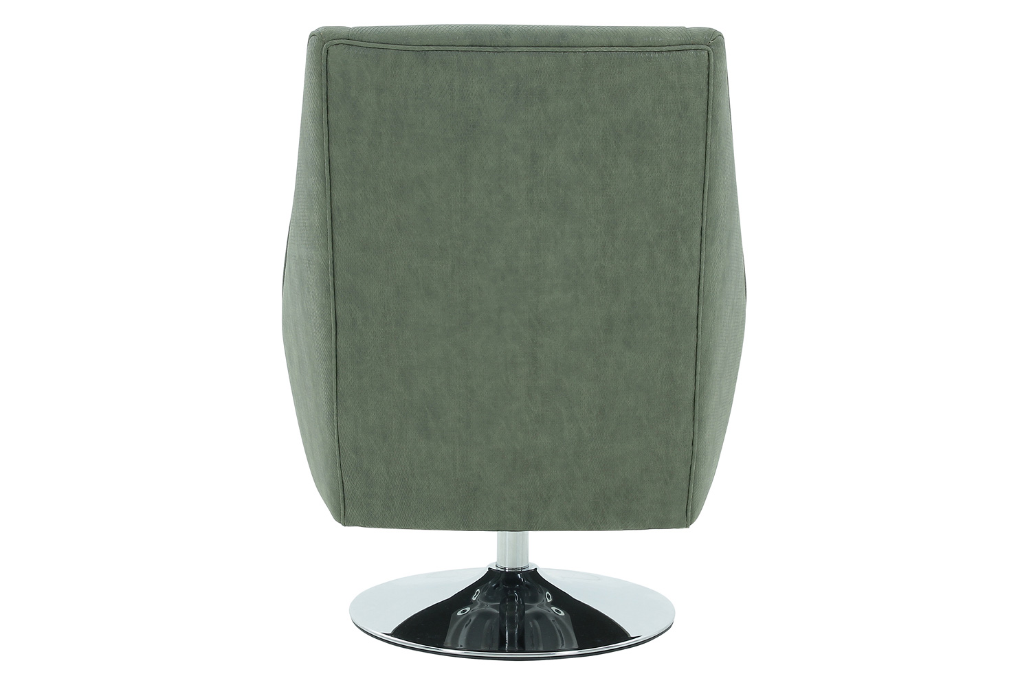 Pasargad - Noho Collection Silver Swivel Accent Chair with Pillow