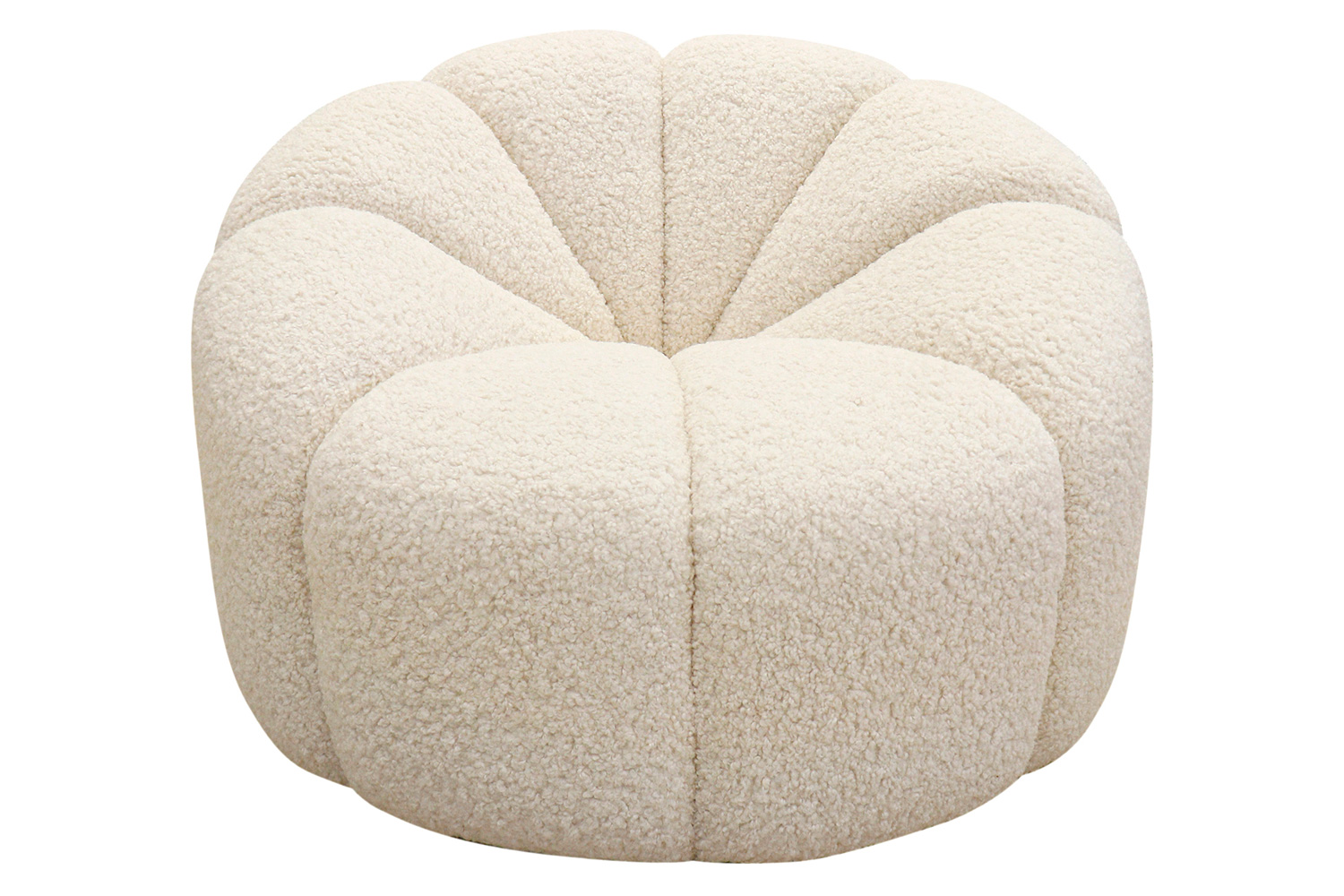Pasargad - Pompeii Cream Poly Fabric Lounge Chair
