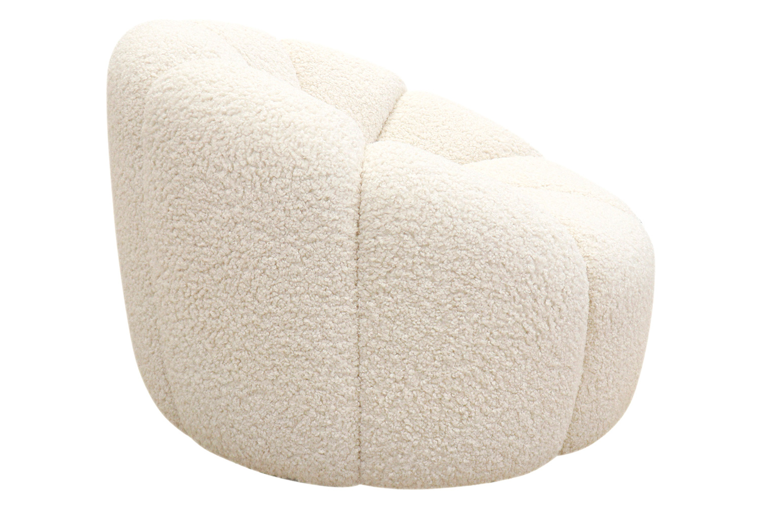 Pasargad - Pompeii Cream Poly Fabric Lounge Chair