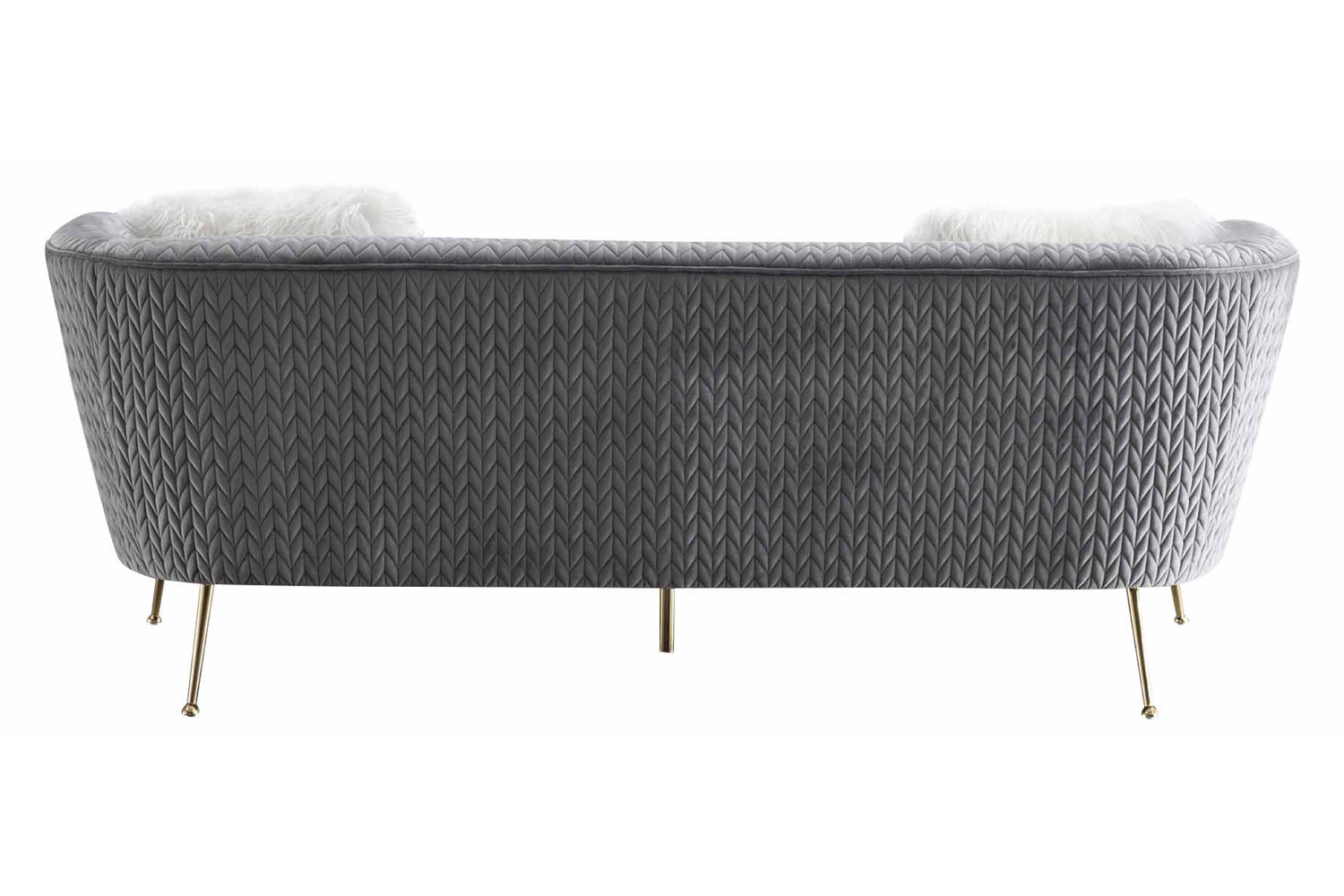 Pasargad - Noho Collection Lafayette Gray Velvet Sofa