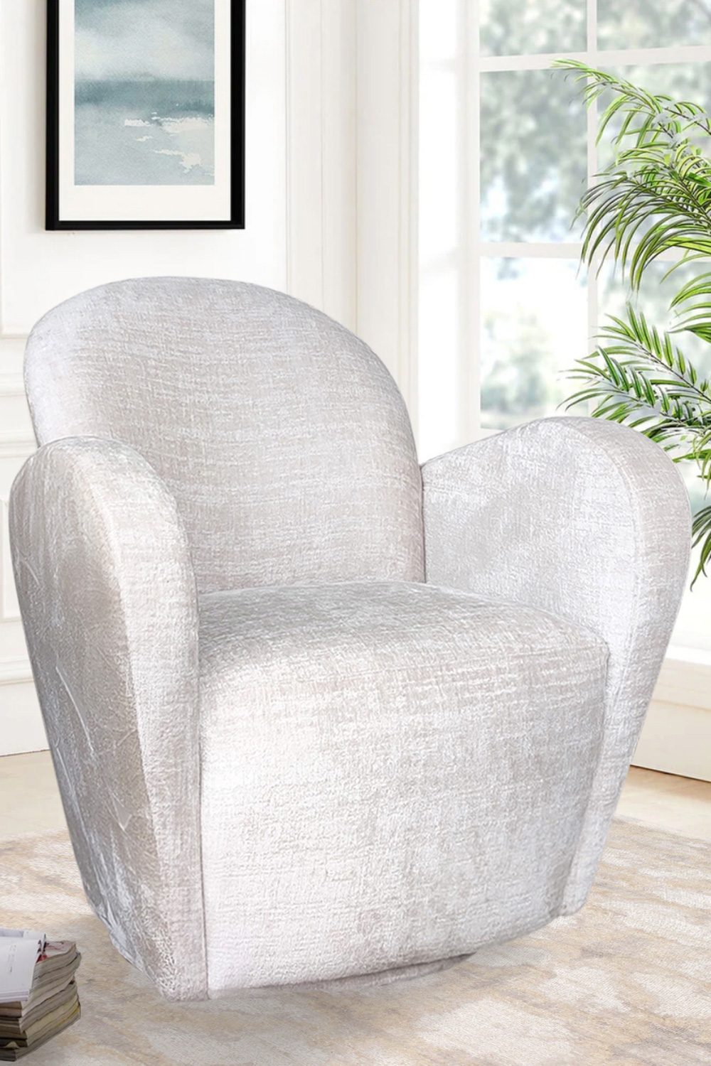 Pasargad - Maxim Collection Modern Swivel Armchair