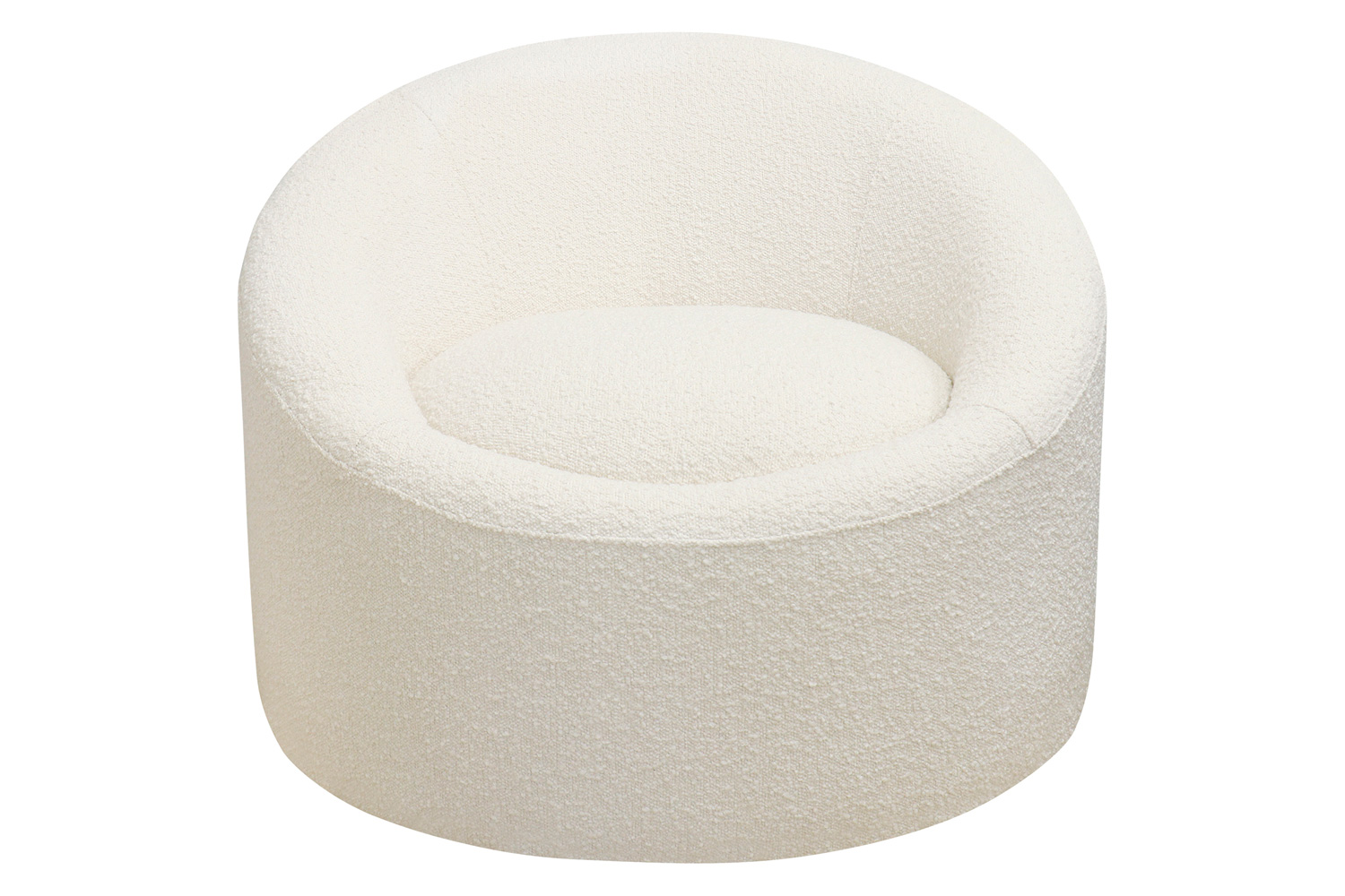 Pasargad Sienna Collection Modern Swivel Chair - White