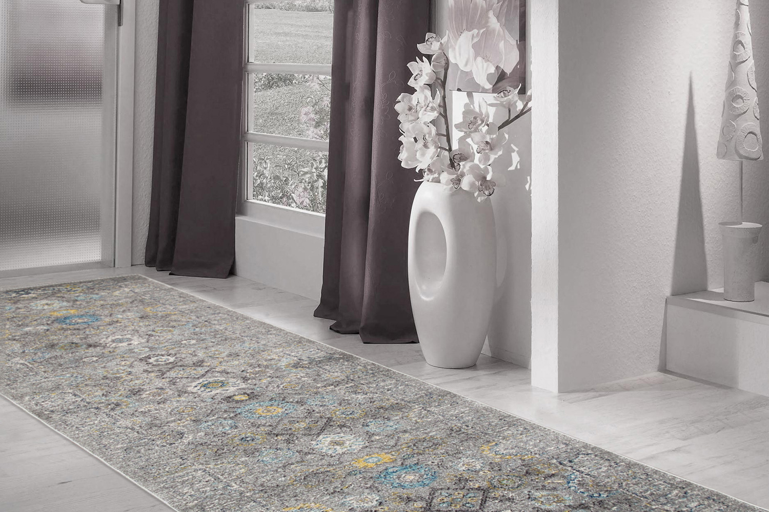 Pasargad Chelsea Design Power Loom Runner (RC-5586SS 2.08X8) - 32'' x 96''