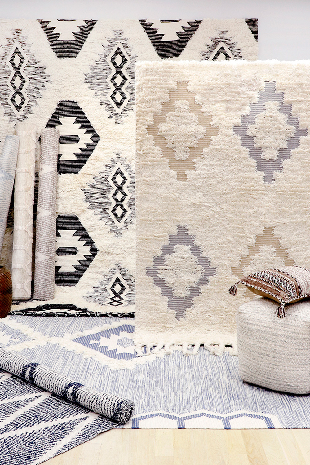 Pasargad Santa Fe Collection Cotton and Wool Area Rug (SF-03 8X10) - 96'' x 120''
