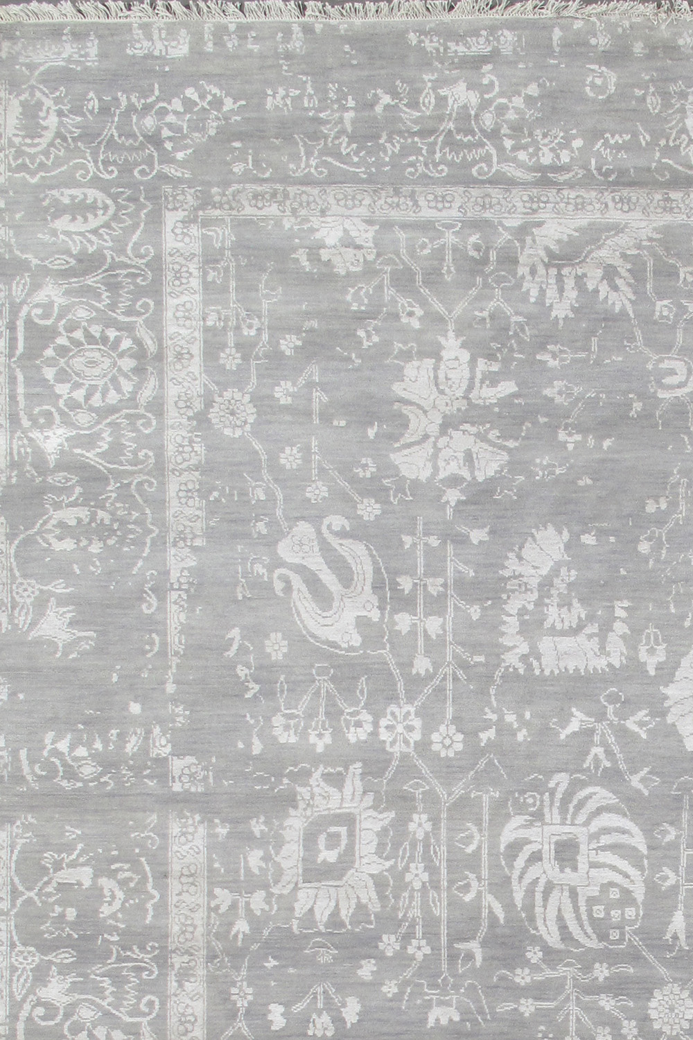 Pasargad - Transitional Collection Hand-Knotted Silk and Wool Area Rug 96'' x 122'' (VASE-2 8X10)