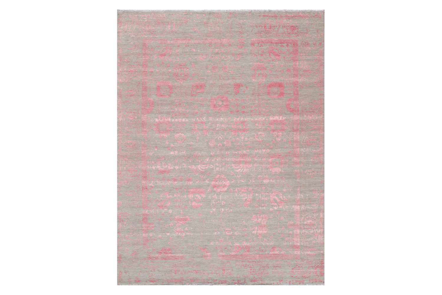 Pasargad - Transitional Collection Hand-Knotted Silk and Wool Area Rug VASE-3BP