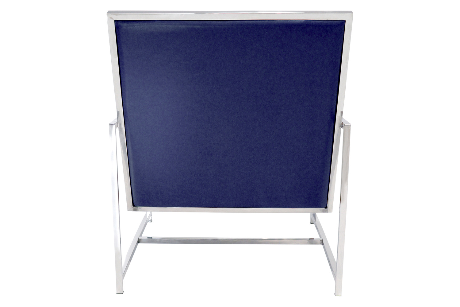 Pasargad Luxe Collection Navy Leather Chairs - Navy
