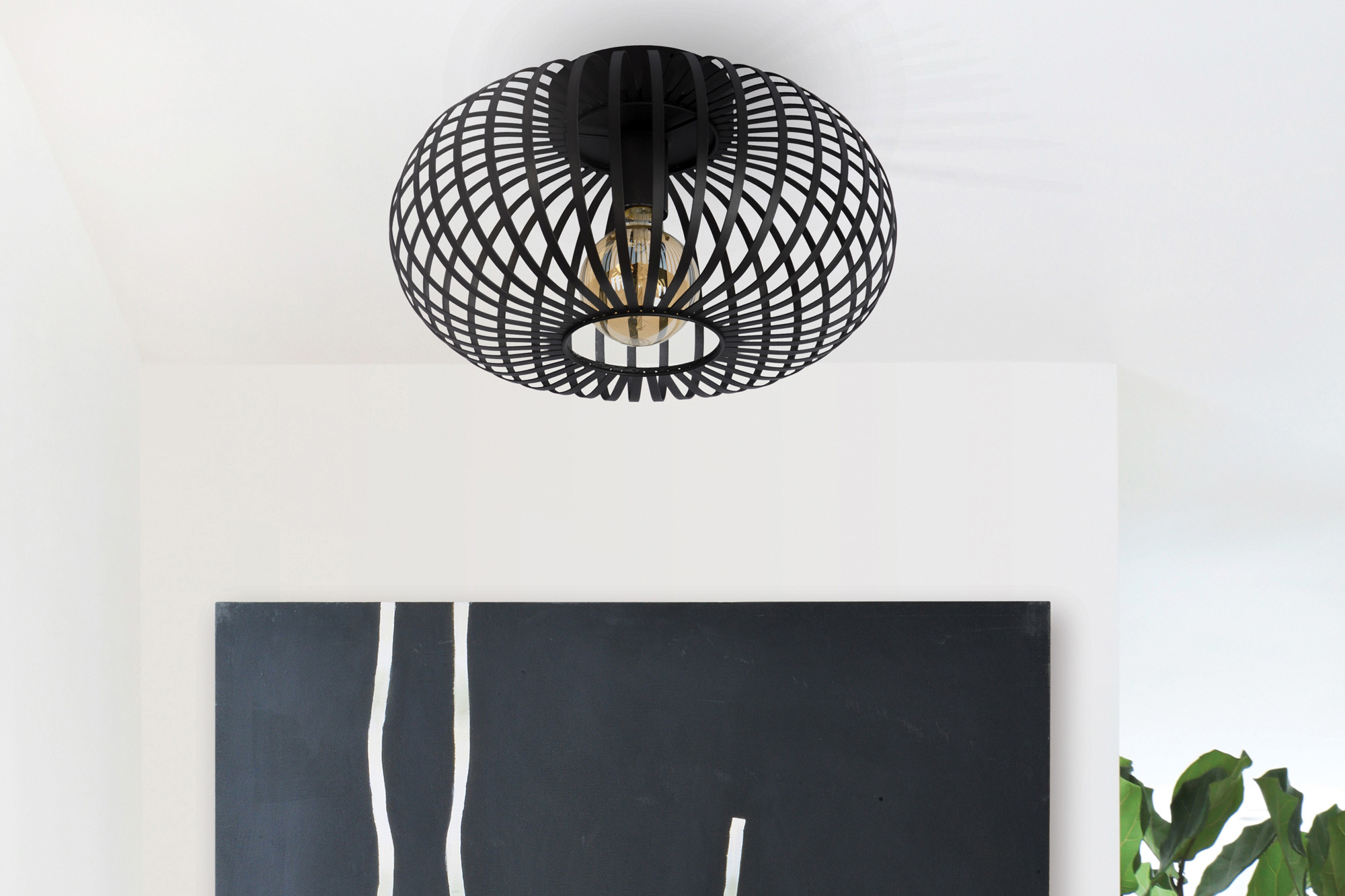 Renwil Ivy Flush Mount Lighting - Black Powder