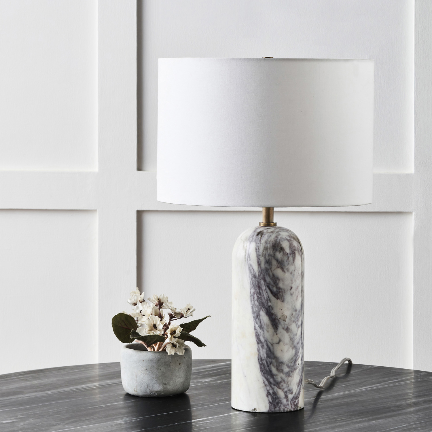 Renwil Arla Table Lamp - White Marble