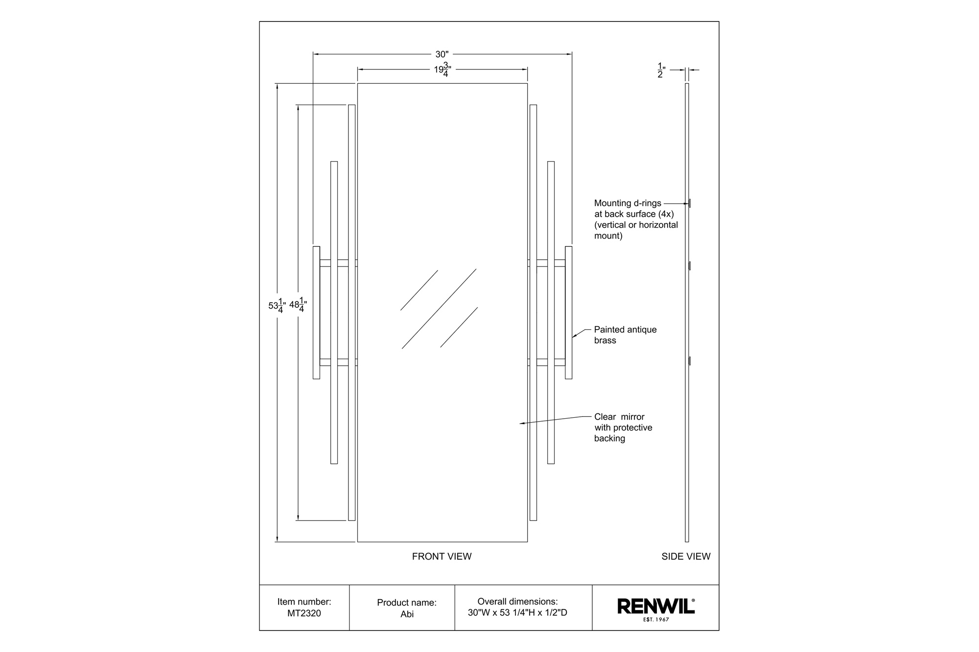 Renwil - Abi Wall Mirror