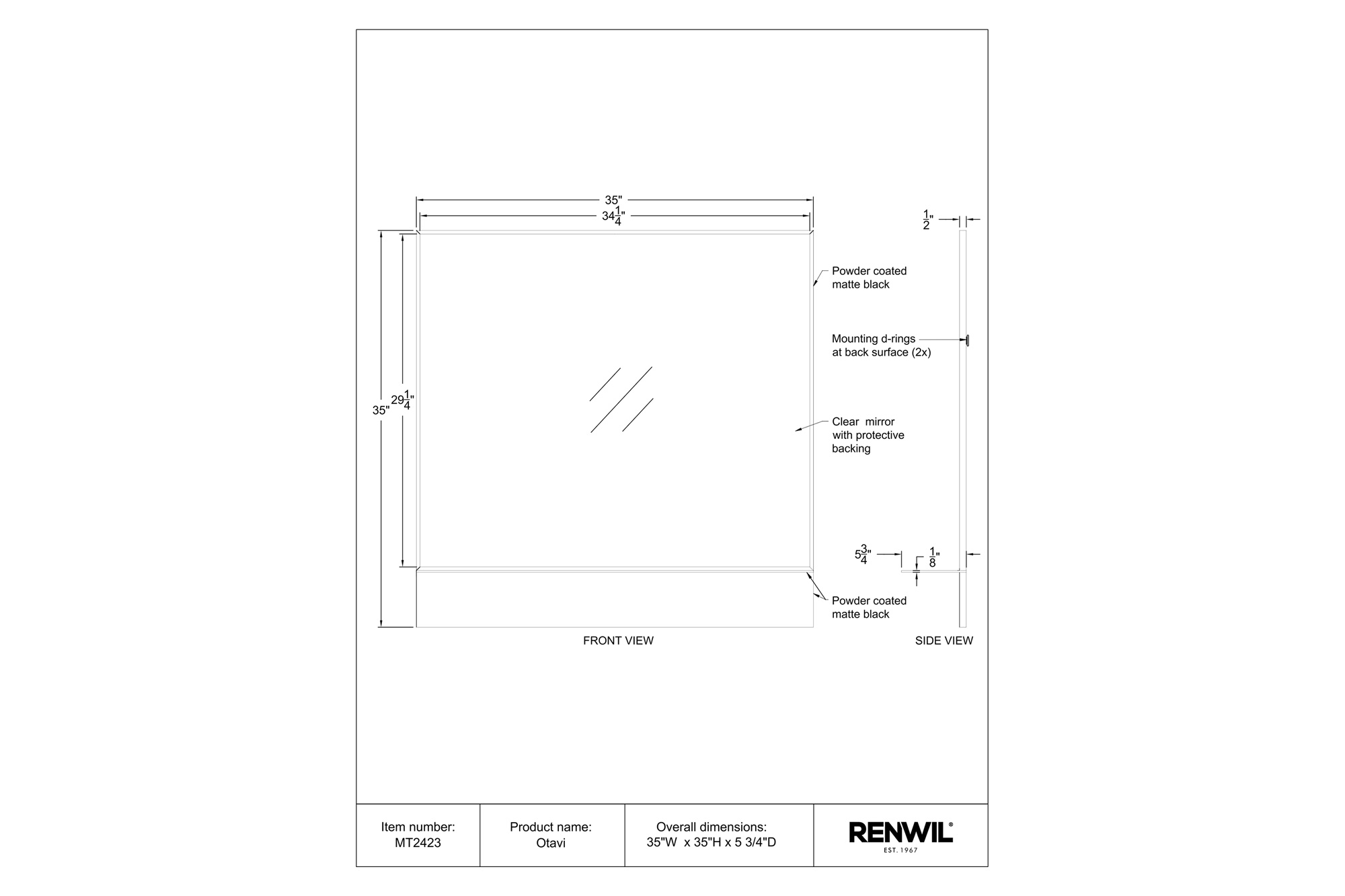 Renwil - Otavi Wall Mirror