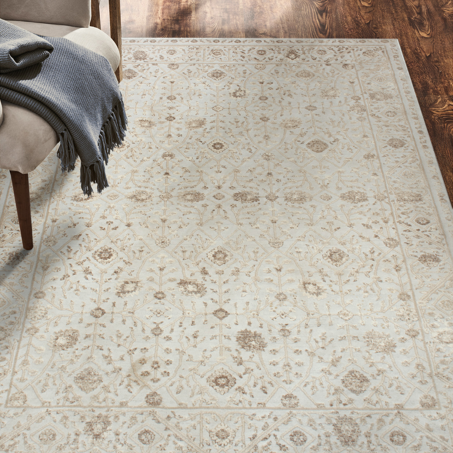 Renwil Ariella 10187 Runner Rug - Cream/Brown, 2,7" X 10"