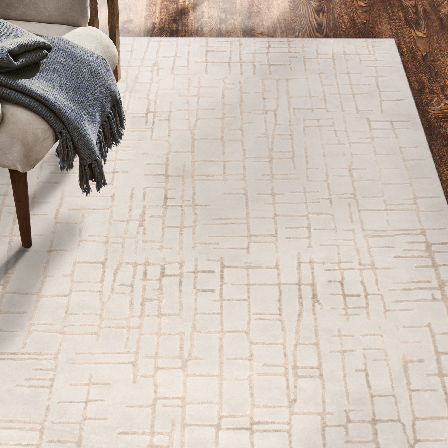 Renwil Ariella 10191 Rug - Gray/Beige, 7,1" X 10,2"