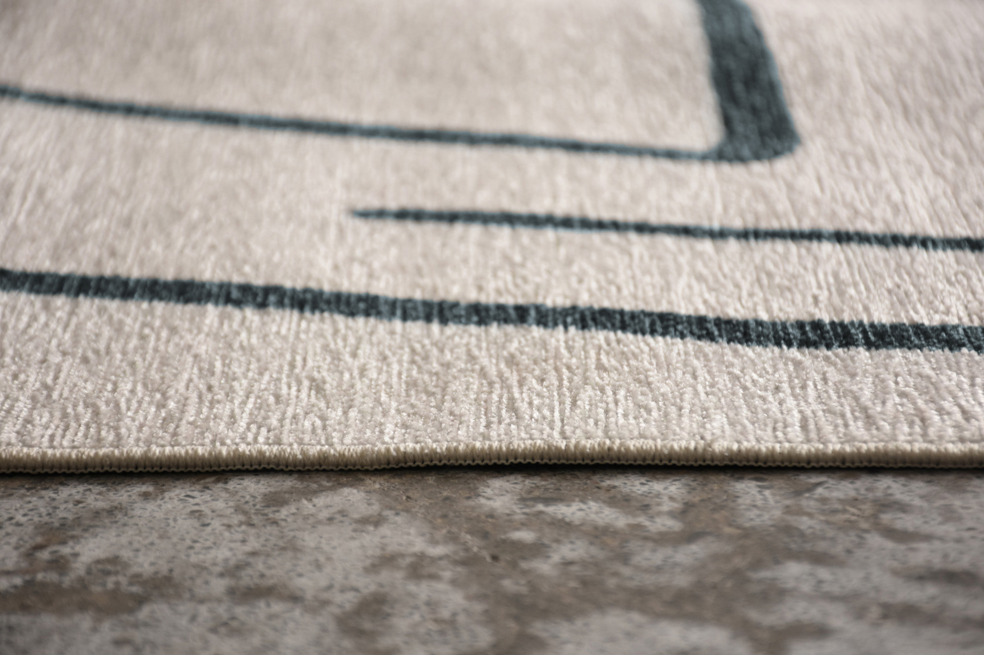 Renwil Fallon 10212 Rug - Ivory/Charcoal Blue, 7,1" X 10,2"
