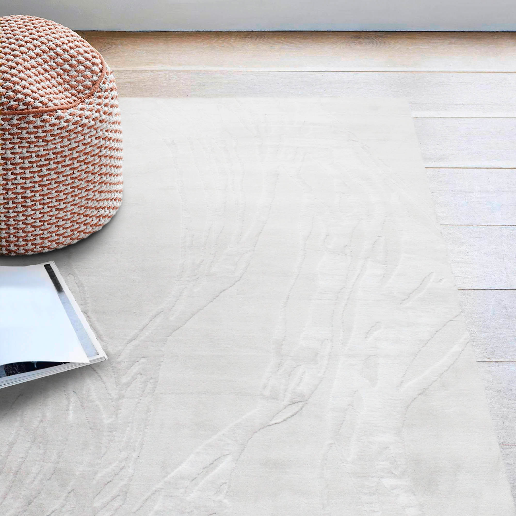 Renwil Mica Rug - Off-White, 5,3" X 7,3"