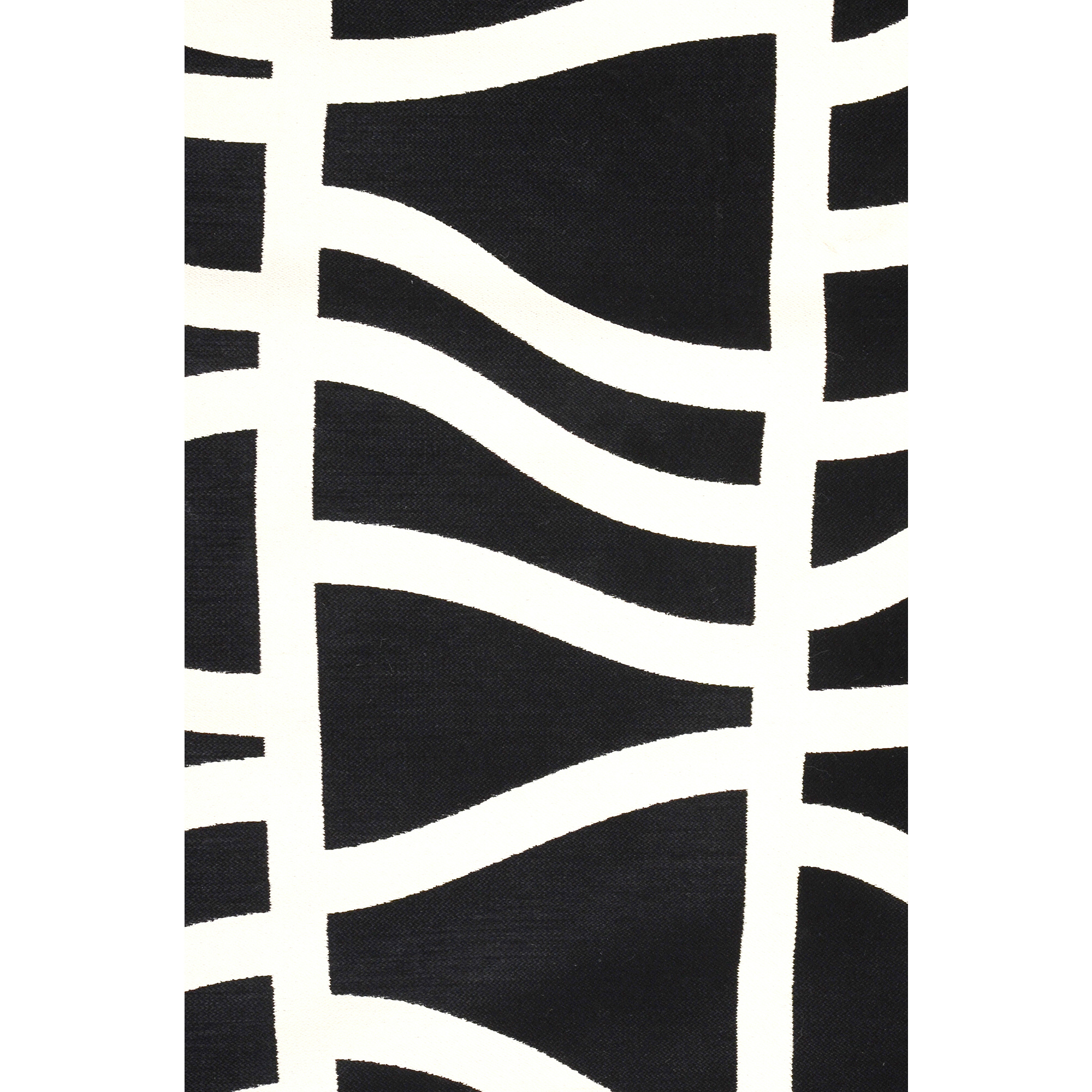 Renwil Hosta Rug - Black/White, 7,8" X 9,8"