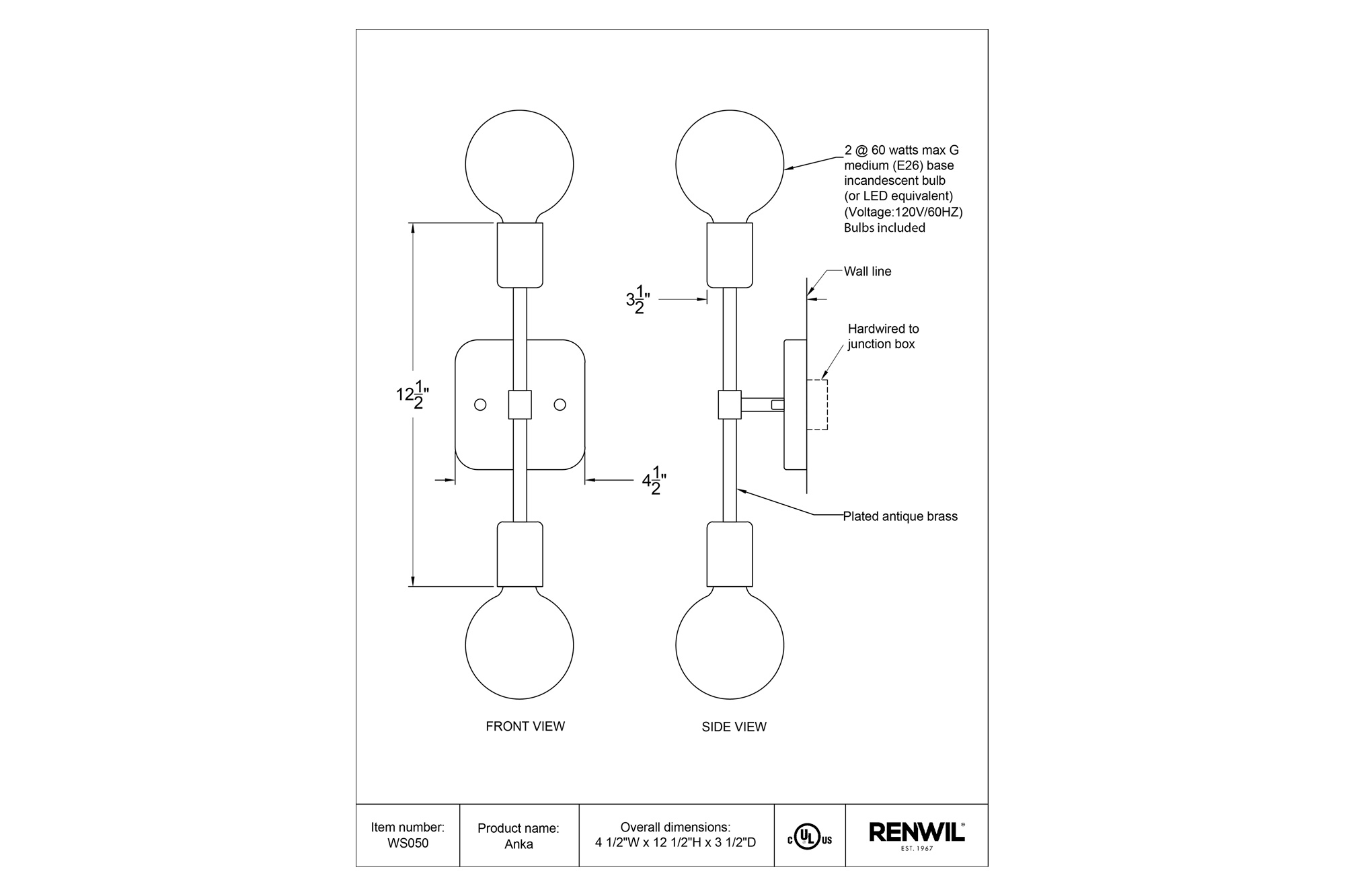Renwil - Anka Wall Sconces