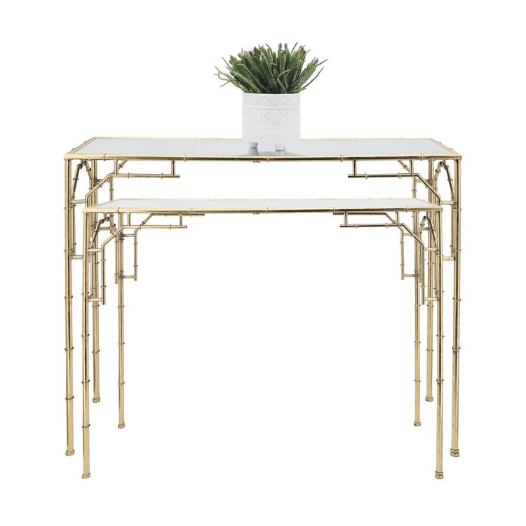 Sagebrook - Gold Metal Console Tables
