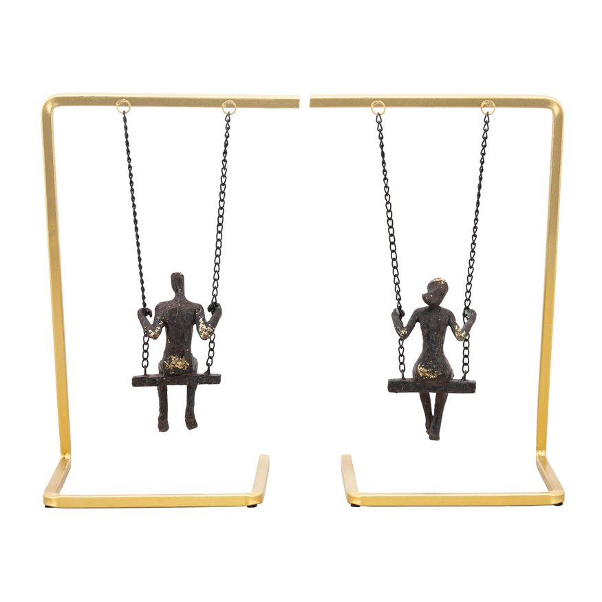 Sagebrook - Swinging People Bookends (Set Of 2)