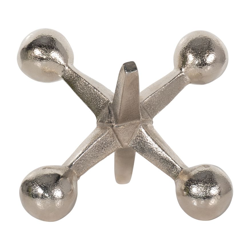 Sagebrook 5" Metal Jacks Decor - Silver