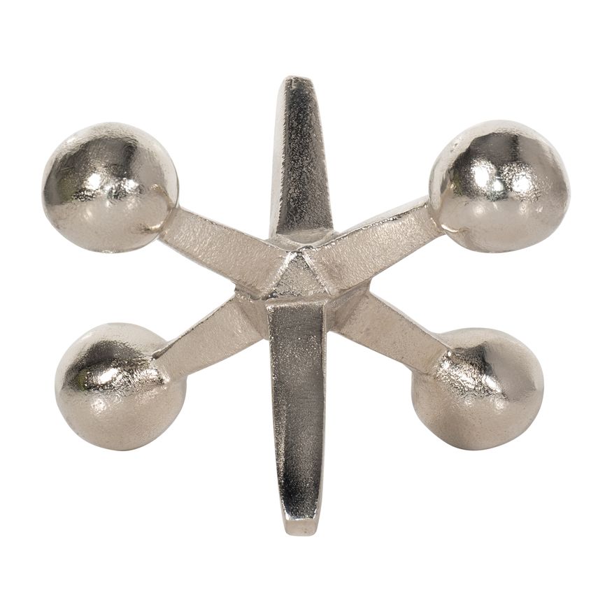Sagebrook 5" Metal Jacks Decor - Silver