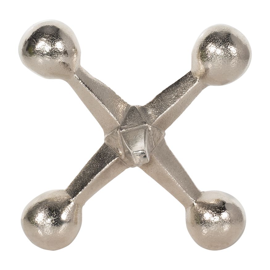 Sagebrook 5" Metal Jacks Decor - Silver