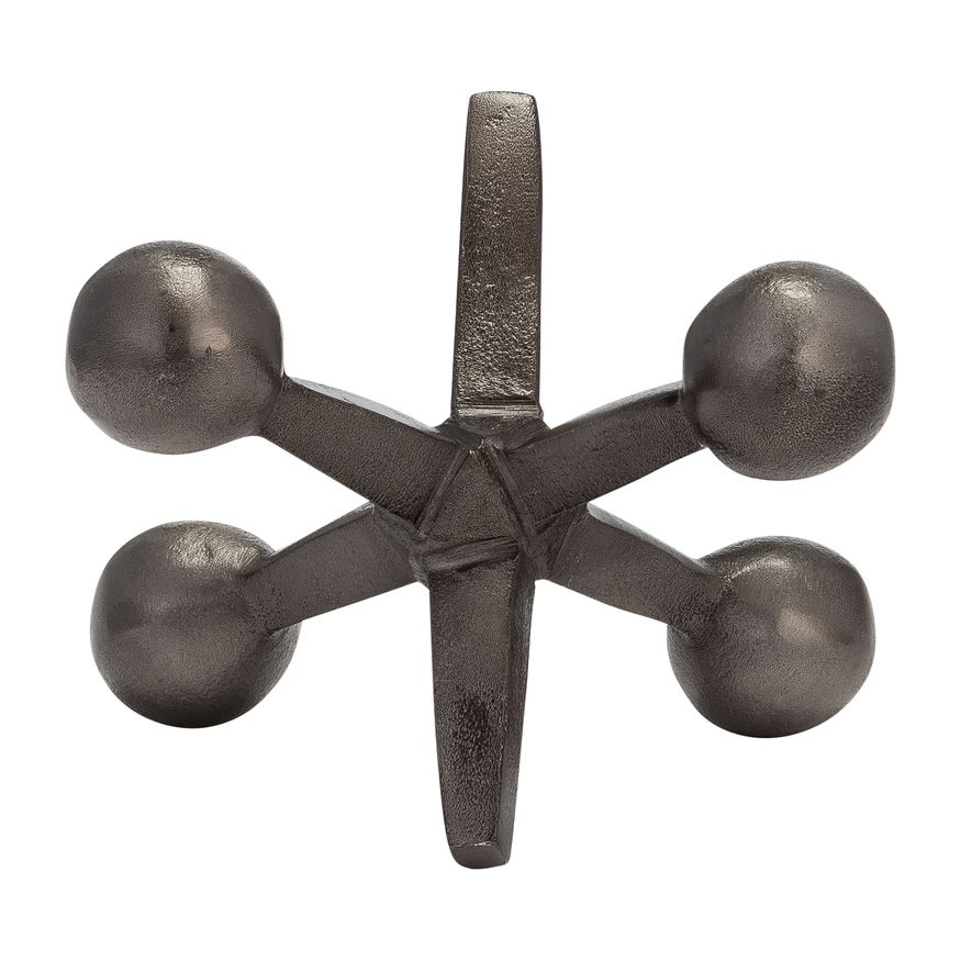 Sagebrook 5" Metal Jacks Decor - Gunmetal