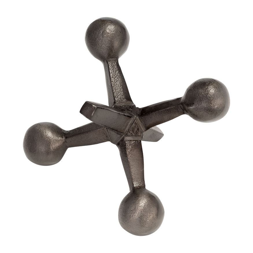 Sagebrook 5" Metal Jacks Decor - Gunmetal
