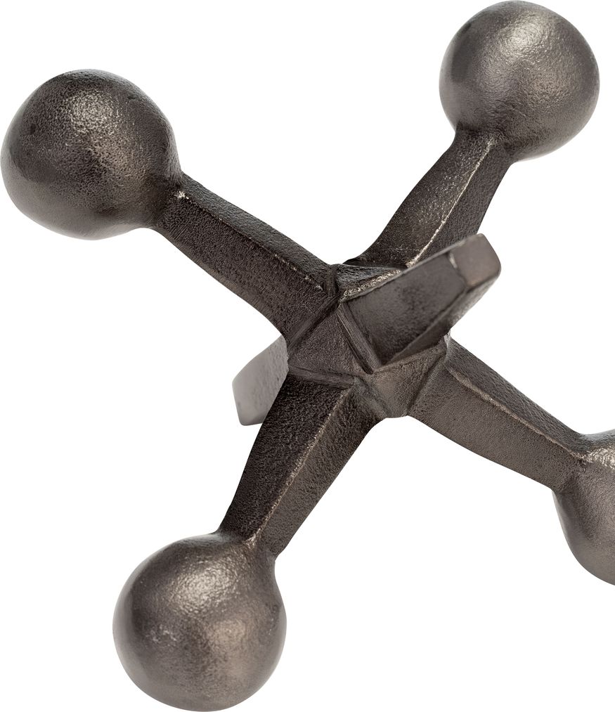 Sagebrook 5" Metal Jacks Decor - Gunmetal