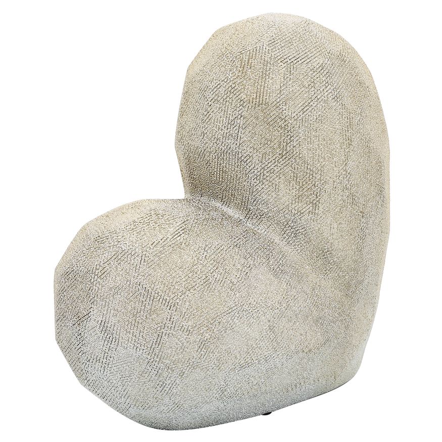Sagebrook 11" Scratched Heart Decor - Champagne