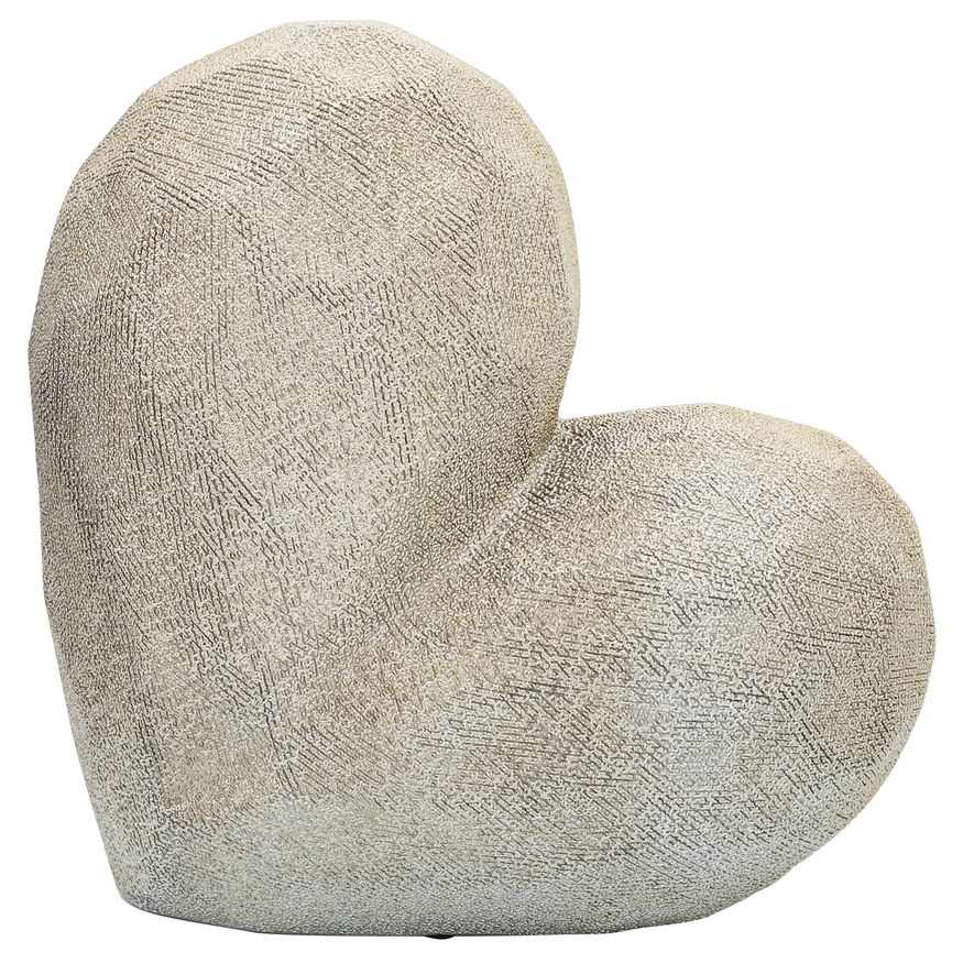 Sagebrook 11" Scratched Heart Decor - Champagne
